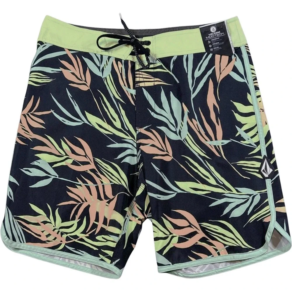 Volcom Bleeding Leaf Mod Board Shorts - NWT Mens 40 Black‎ / Multi - #46838-E3